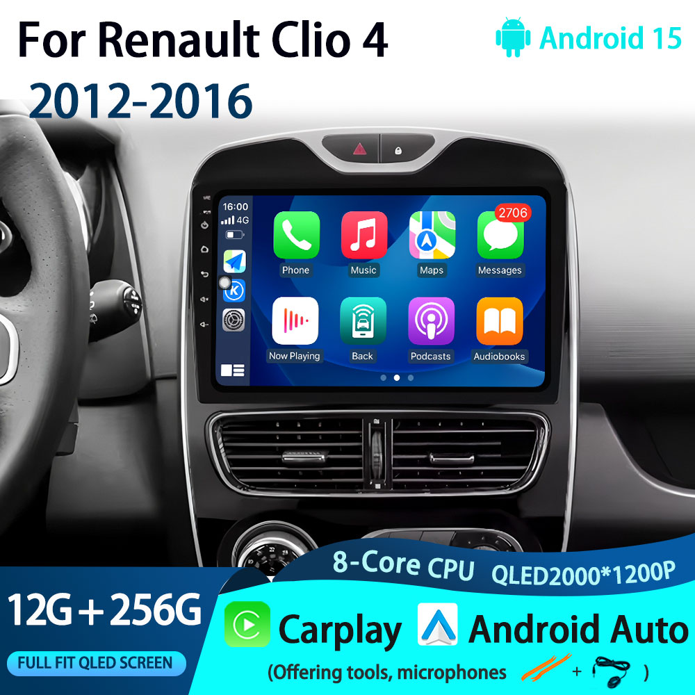 Car Accessories Online - สำหรับ Renault Clio 4 2012-2016 Carplay