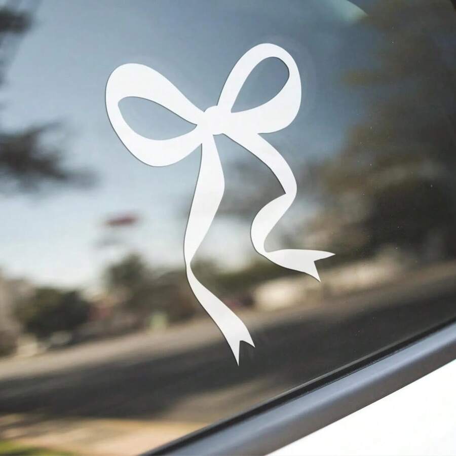 Car Accessories For Women - สติ๊กเกอร์ติดรถยนต์รูปโบว์ 1 ชิ้น, สติ๊กเกอร์ไวนิลรูปโบว์สำหรับตกแต่งรถยนต์, อุปกรณ์ตกแต่งรถยนต์น่ารักสำหรับผู้หญิง