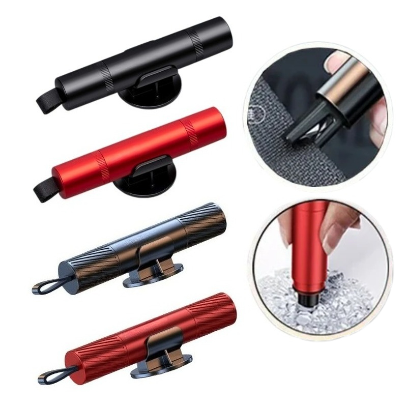 Car Emergency Tool Kit - ค้อนนิรภัยสำหรับรถยนต์ เครื่องมือฉุกเฉินสำหรับทุบกระจกหน้าต่างรถยนต์ ที่ตัดเข็มขัดนิรภัย อุปกรณ์ช่วยชีวิตสำหรับการหนีภัย เครื่องมือฉุกเฉินในรถยนต์ อุปกรณ์เสริมสำหรับรถยนต์