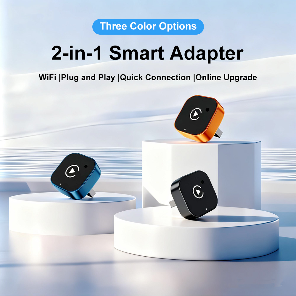 Car Accessories Usa - อะแดปเตอร์ Wireless CarPlay 2-in-1 แบบมินิ แปลงจากแบบมีสายเป็นไร้สาย