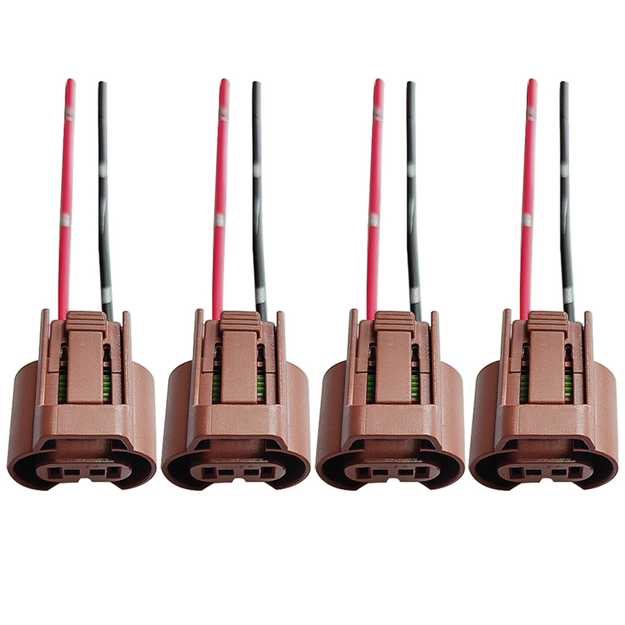Car Accessories Usa - อะแดปเตอร์ขั้วต่อหลอดไฟ LED 9006ของแท้4ชิ้นสำหรับหลอดไฟตัดหมอกรถยนต์ HB4ชุดสายไฟฐานปลั๊กตัวเมีย
