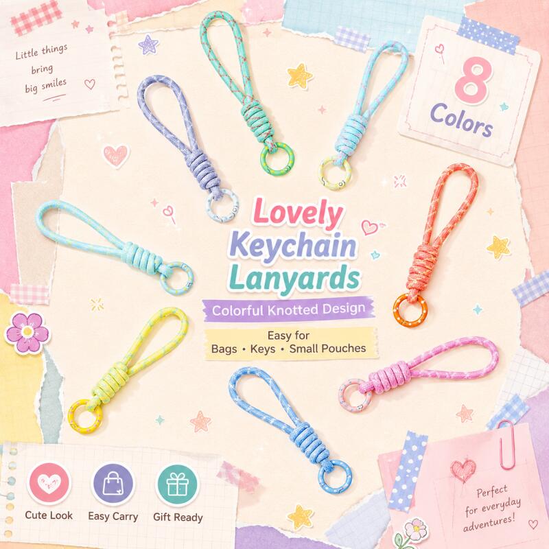 Car Accessories For Women - สายคล้องโทรศัพท์มือถือแบบถักหลากสี 2~5 ชิ้น สายคล้องกันหลุด สายคล้องกุญแจ สำหรับผู้ชาย