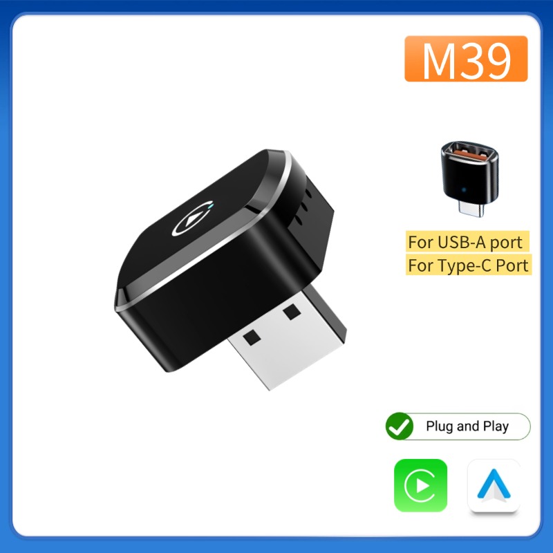 Car Accessories Usa - คาร์เพลย์ แอนดรอยด์ ออโต้อะแดปเตอร์ไร้สายดองเกิล USB 5G WIFI