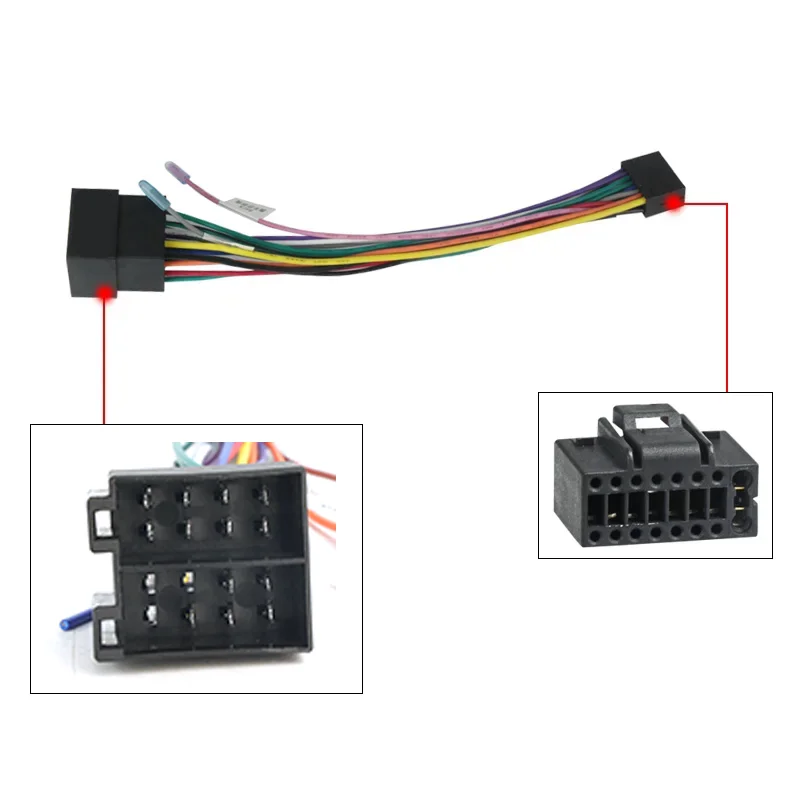 Car Accessories Usa - 16 Pin To ISO Universal สายไฟอะแดปเตอร์สําหรับ