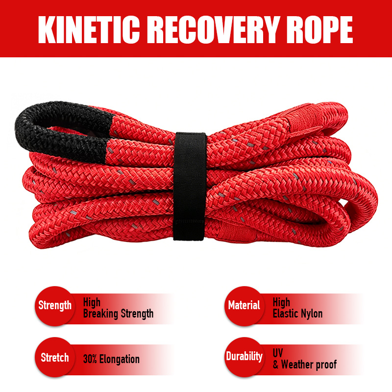 Car Emergency Tool Kit - ชุดเครื่องมือฉุกเฉินสำหรับรถออฟโรด 4x4 พร้อมเชือกและสายลากรถสำหรับช่วยเหลือฉุกเฉินด้วยแรงดึง