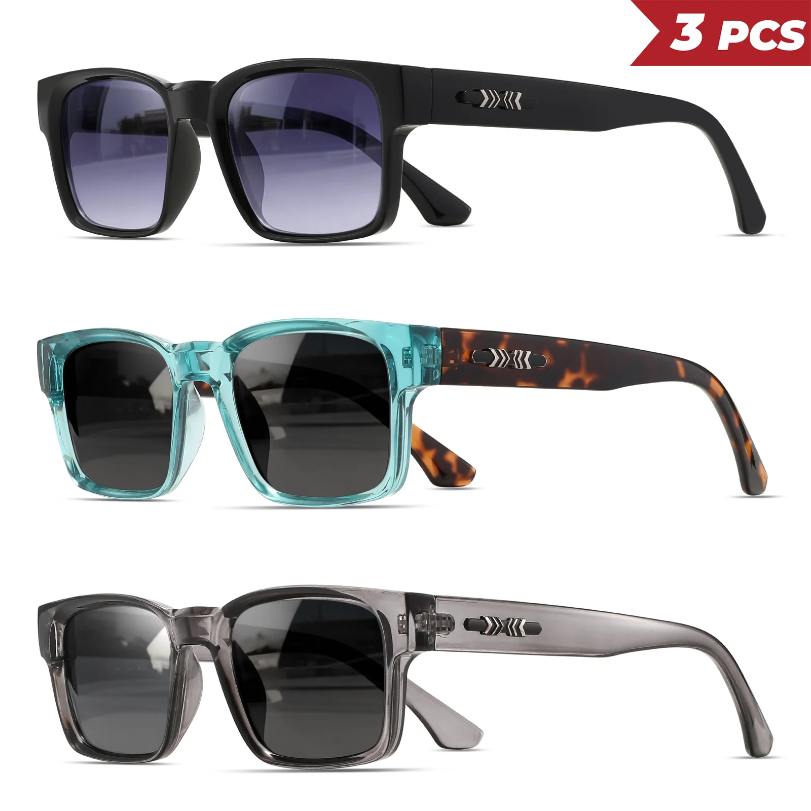 Car Accessories For Women - 1/3 ชิ้นแว่นตากรอบใหญ่แบบชิ้นเดียวสำหรับผู้ชายผู้หญิงแว่นกันแดดอุปกรณ์ตกแต่งภายในอุปกรณ์ป้องกันแสงสะท้อนแว่นตาขับรถ