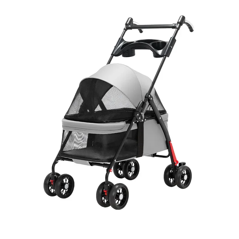 Car Accessories Amazon - รถเข็นสัตว์เลี้ยง Amazon สำหรับสุนัขและแมว รถเข็นสัตว์เลี้ยงขนาดเล็ก น้ำหนักเบา พับได้