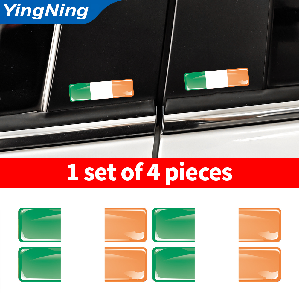 Car Accessories Ireland - สติกเกอร์ติดรถยนต์ลายธงชาติไอร์แลนด์ 4 ชิ้น แบบ 3 มิติ