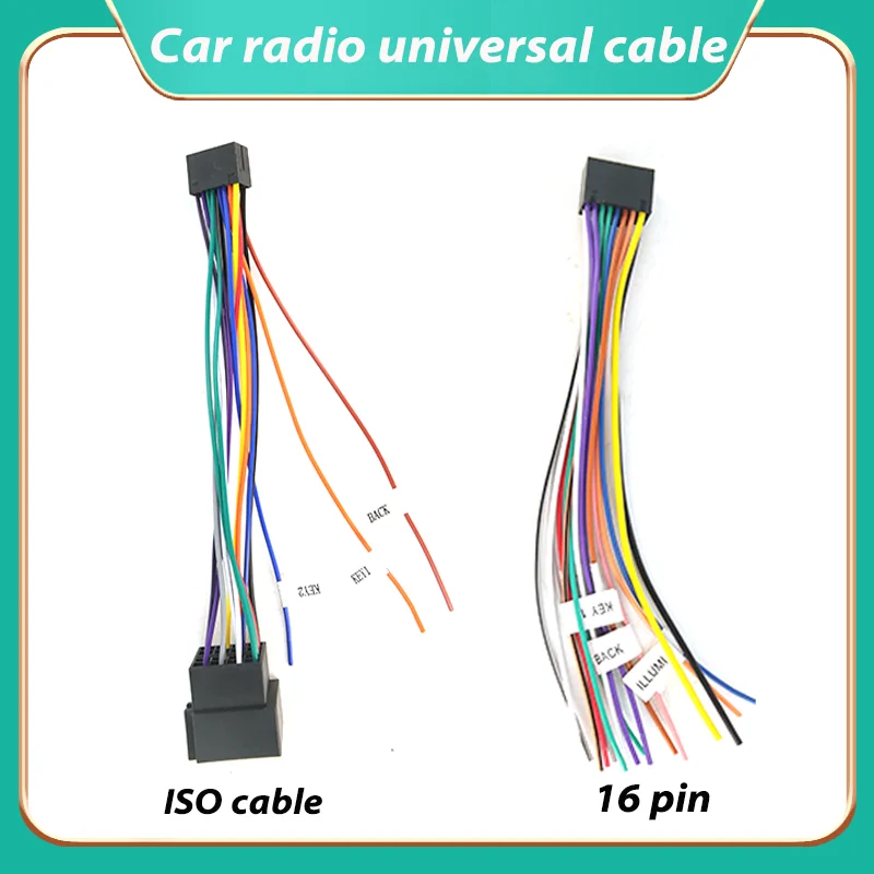 16 Pin To ISO Universal สายไฟอ - Car Accessories Usa บทวิจารณ์และราคา