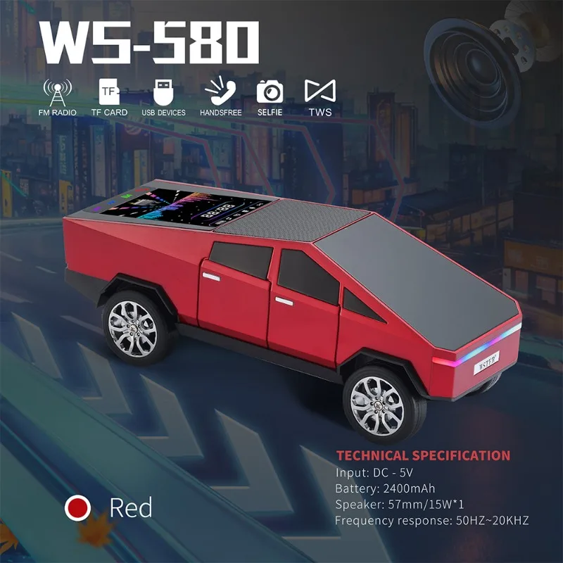 WS-580 ลําโพงไร้สายบลูทูธรถรูป - Car Accessories Amazon บทวิจารณ์และราคา