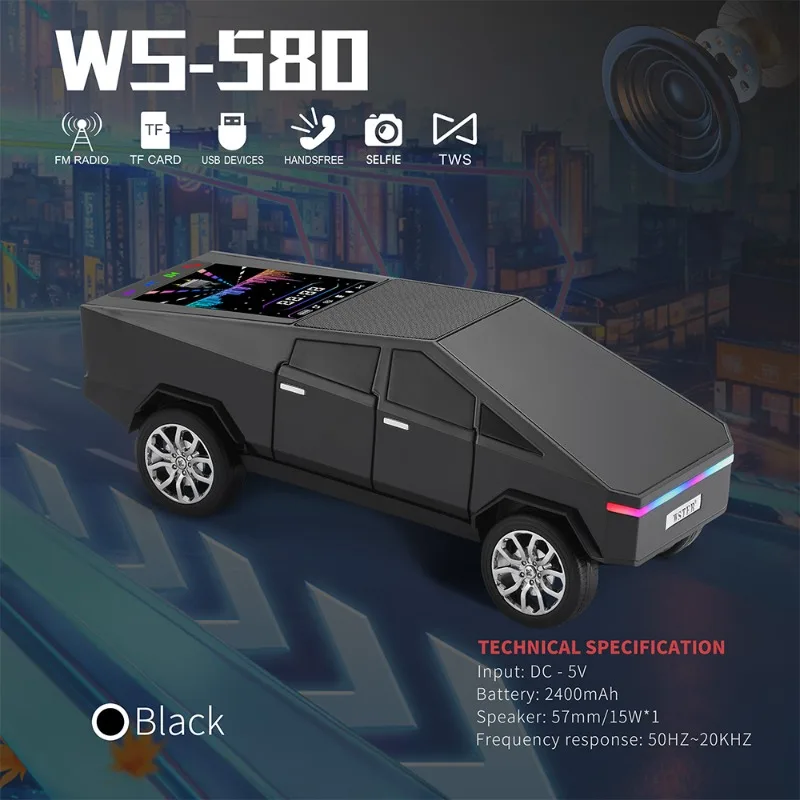 WS-580 ลําโพงไร้สายบลูทูธรถรูป - Car Accessories Amazon บทวิจารณ์และราคา