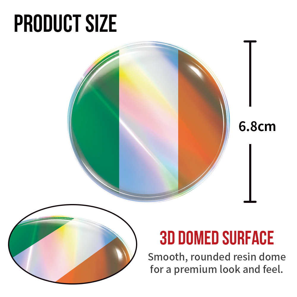 สติกเกอร์เรซิน 3D รูปธงชาติไอร - Car Accessories Ireland บทวิจารณ์และราคา